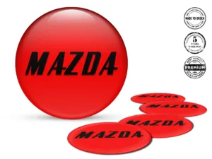 Mazda Felgensticker Stil Stilvolle gewölbte Logos